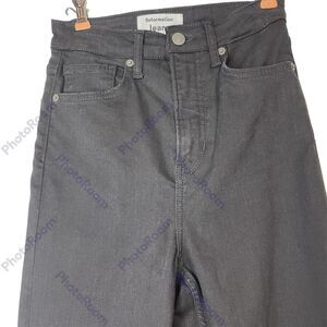 Reformation Wynn Ultra High Rise Slim Straight Black‎ Jeans Sz 26 NWOT